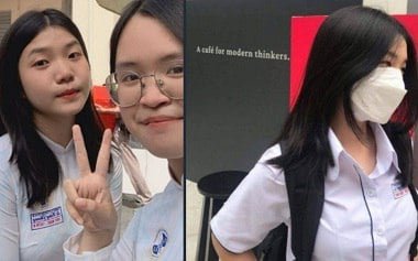 O cabelo loiro ngoc huyen tem um hobby de masturbação à mão